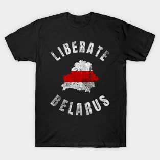 LIBERATE BELARUS PROTEST DISTRESSED T-Shirt